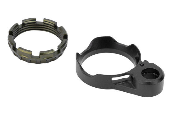 Fortis K2 Enhanced Locking Lever AR-15 End Plate with OD Green castle nut